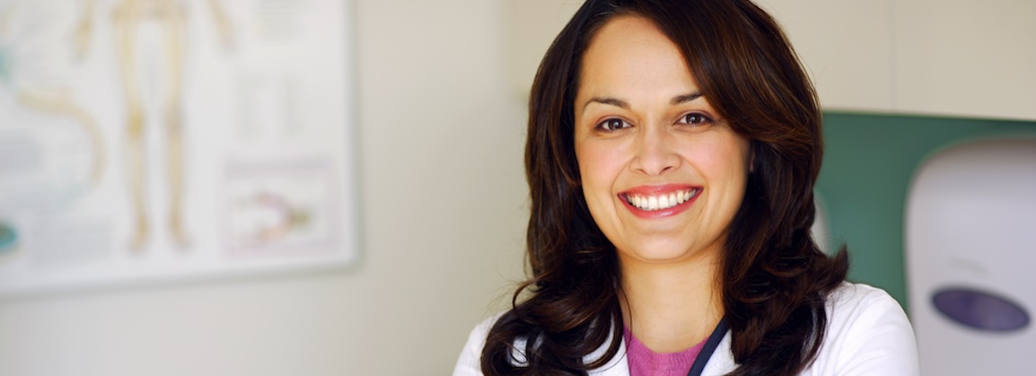 smiling female physicians
