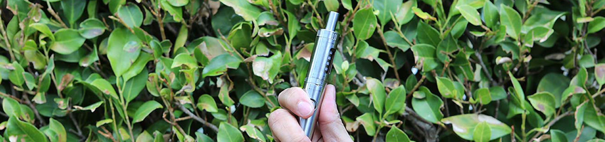 Hand holding an e-cigarette