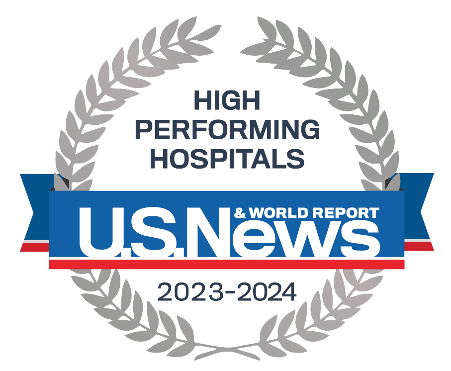 U.S. Newsweek 2024 High Performing Hospitals award emblem