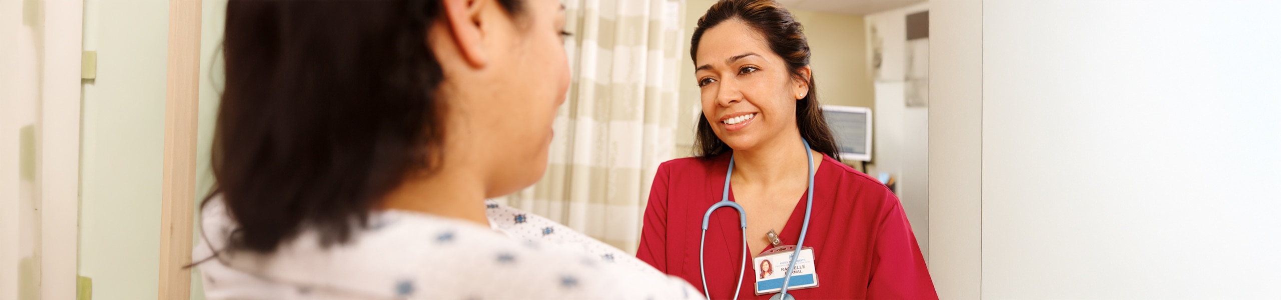 Patient and medical professional discussing care