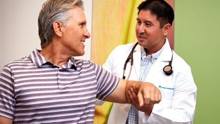 Doctor talking to a person