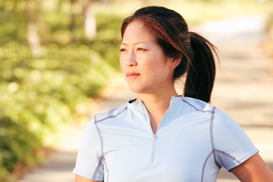 Person exercising outdoors