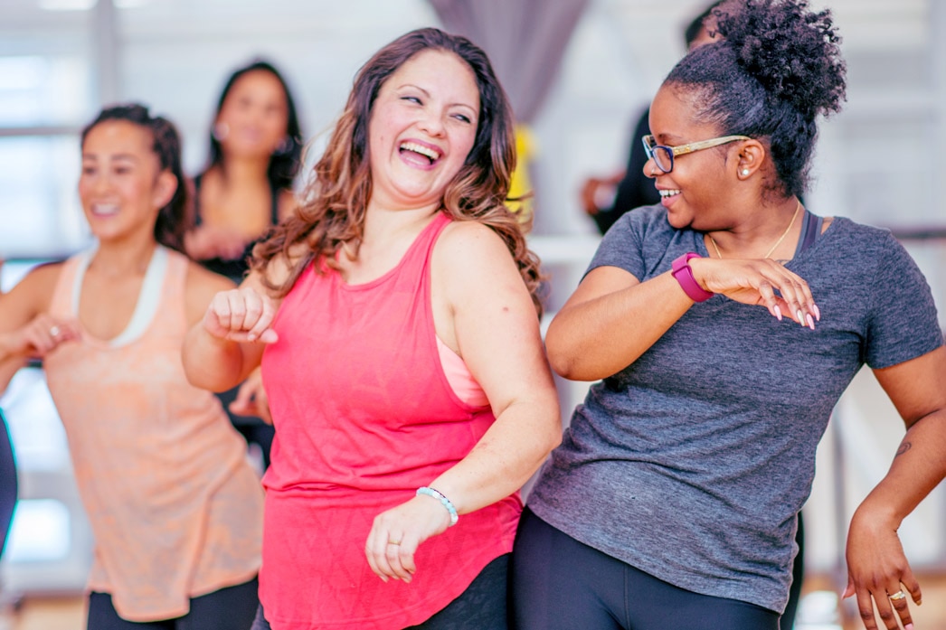 People enjoying a fitness class