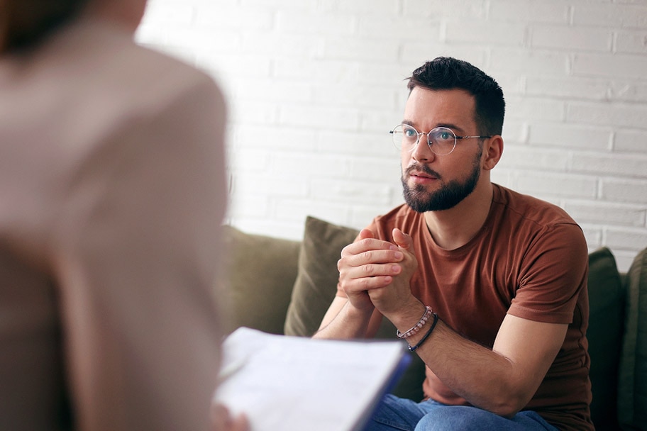 Doctor and patient talking