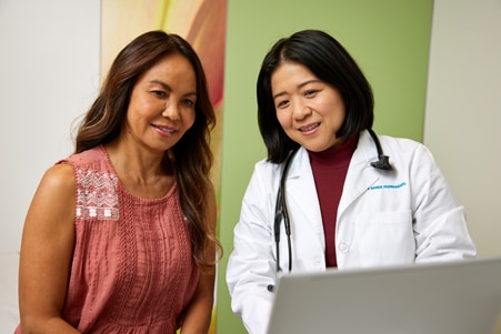 Person talking with their doctor