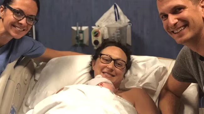 Mother father newborn hospital