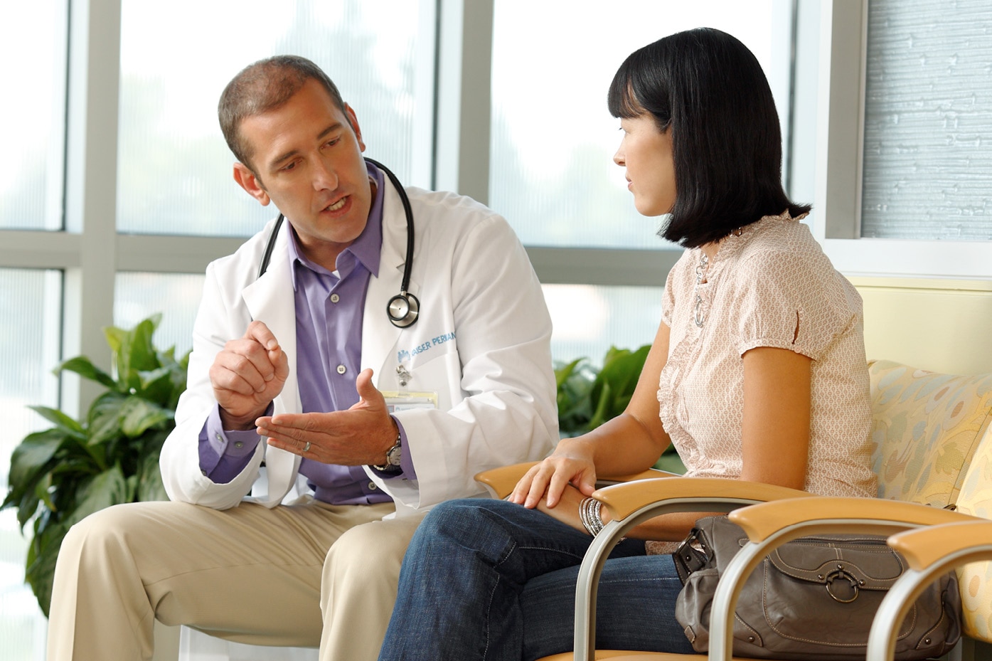 Doctor talking to a patient