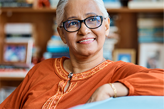 Senior woman smiling