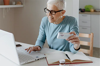 Person looking up a medication online
