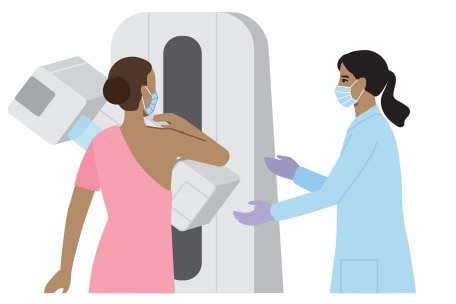 Doctor and patient in medical facility