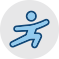 person stretching icon