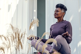 Person meditating