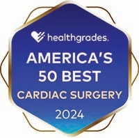 Badge for Healthgrades America's 50 best cardiac surgery in 2024