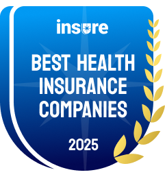 Badge for insure.com best health insurance companies in 2025
