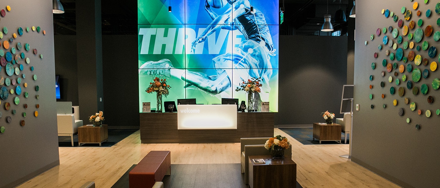 Empty facility lobby 