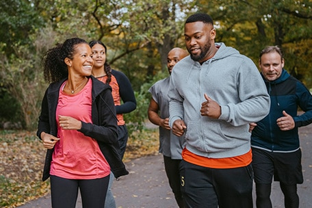 Group of people jogging