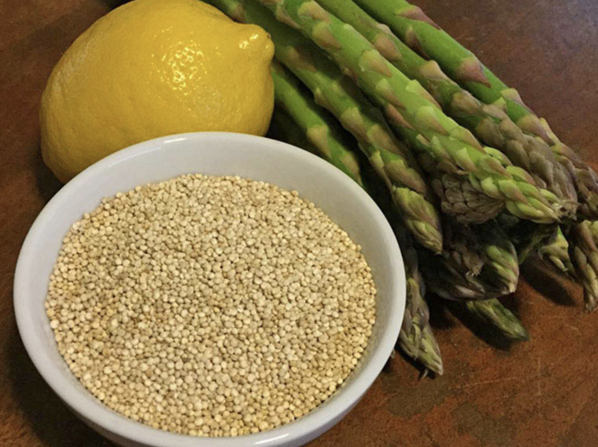 Quinoa asparagus pilaf