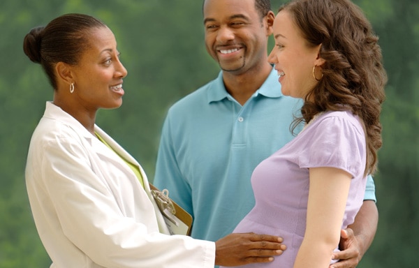 Pregnant woman in a Doctor's visit