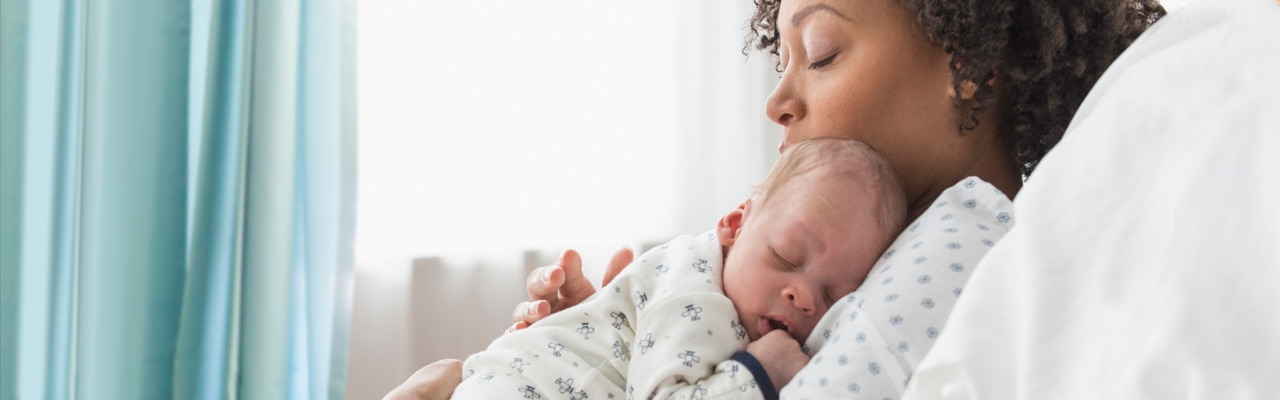 mother and baby in hospital