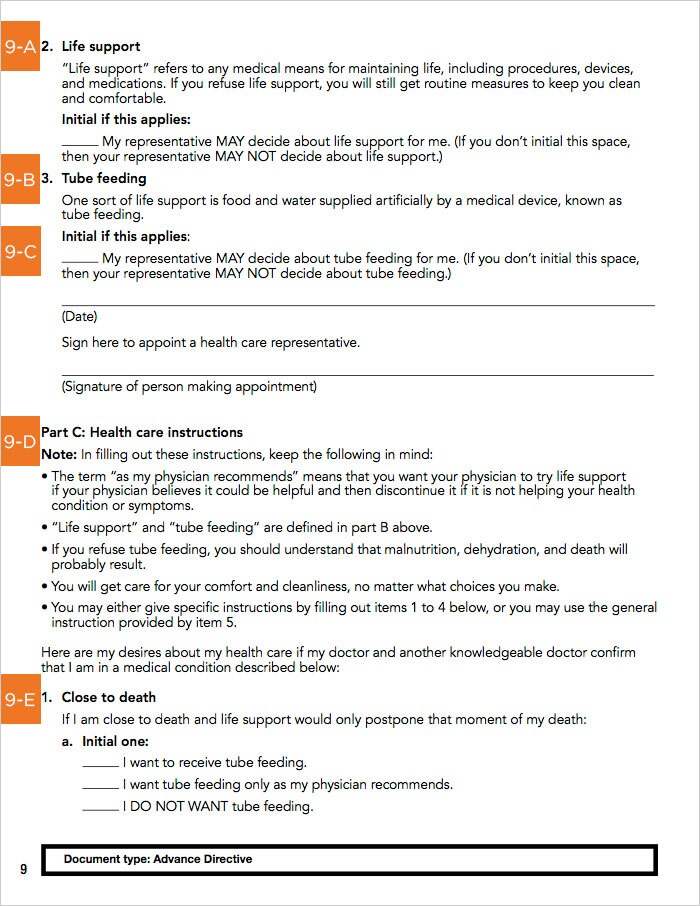 page by page guide to Oregon AHCD -page09
