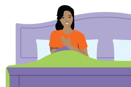 Person resting in bed