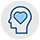 mental health icon — heart inside head