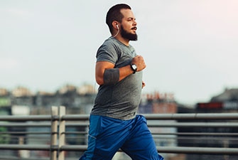 Person running outdoors