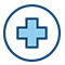 Medical cross circle illustrative