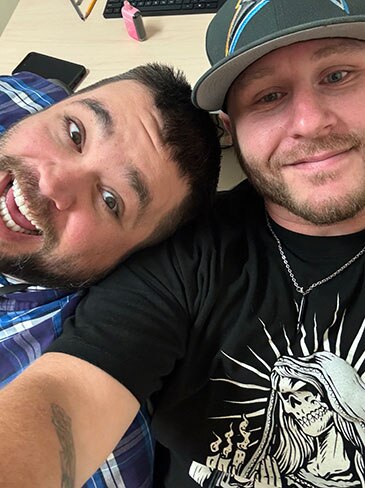 Travis Taylor and Justin Yarger smiling