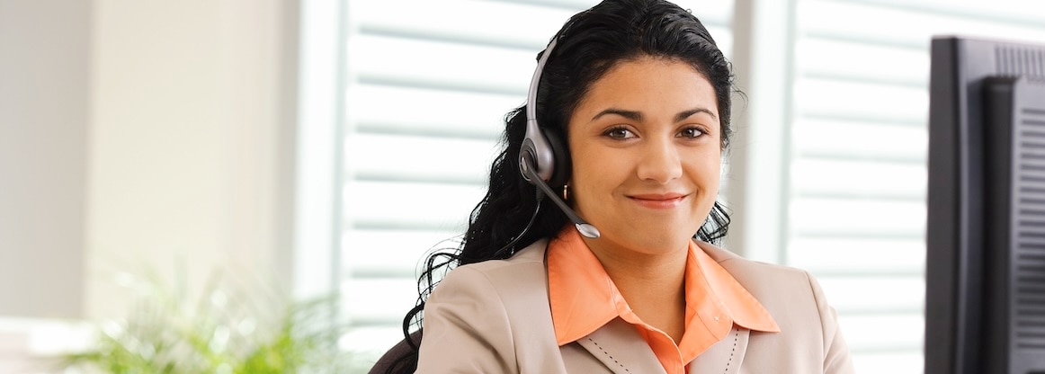 smiling receptionist
