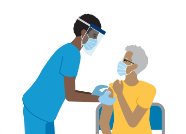 Nurse vaccinating a patient