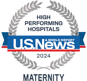 US News High Performing Maternity Hospital for 2024 badge