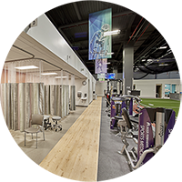 Empty exercise room
