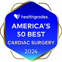 Badge for Healthgrades America's 50 best cardiac surgery in 2024