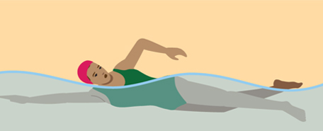 Person swimming