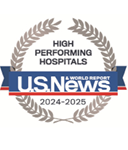 U.S. News & World Report High Performing Hospitals badge 