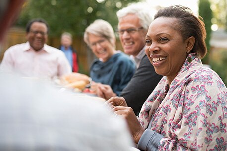 Group of people smiling