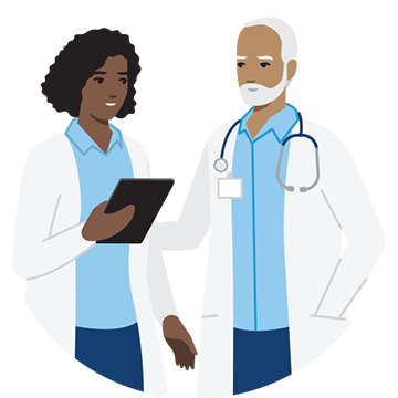Oncologists discussing care plan