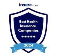 Badge for insure.com best health insurance companies in 2024